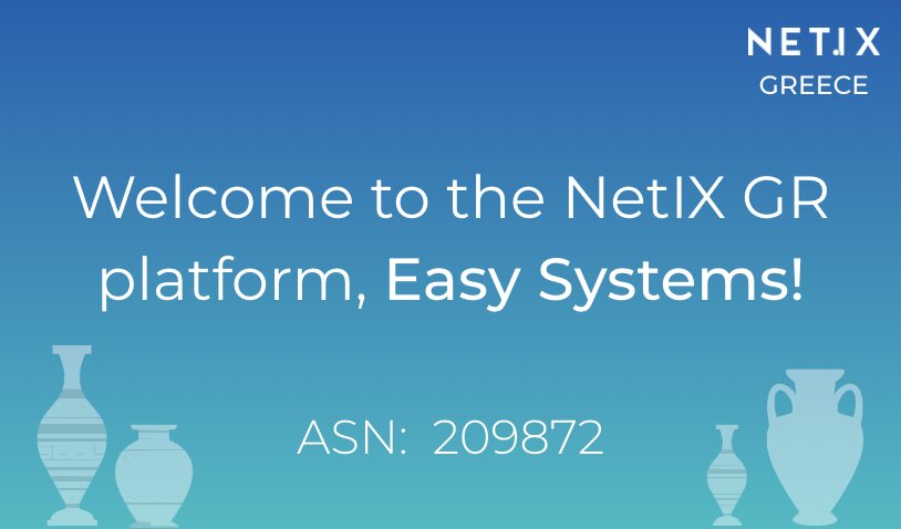 Welcome to the NetIX GR platform, Easy Systems!
