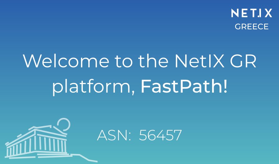 Welcome to the NetIX GR platform, FastPath!