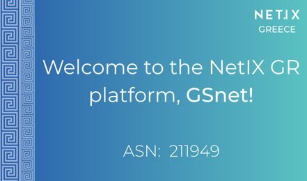 Bem vindo à plataforma NetIX GR, GSnet!