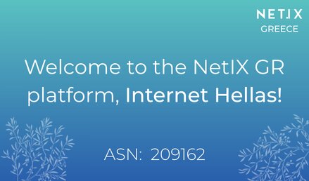Welcome to the NetIX GR platform, Internet Hellas!