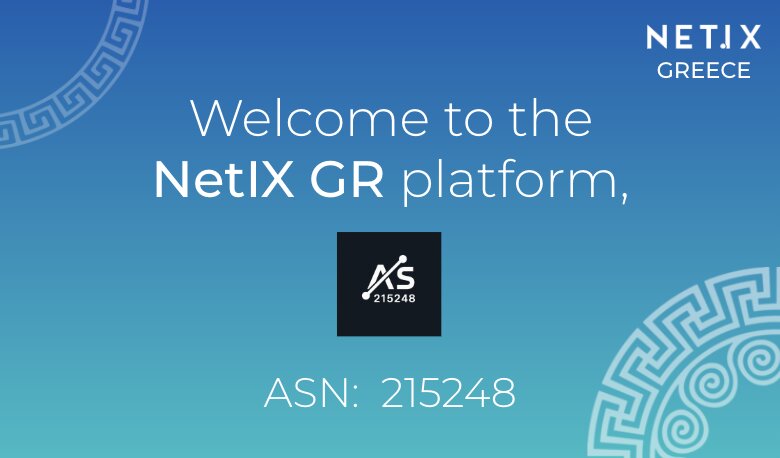 Welcome to the NetIX GR platform, AS215248 Bastiaan Mathijs Brink​​​​​​​ !