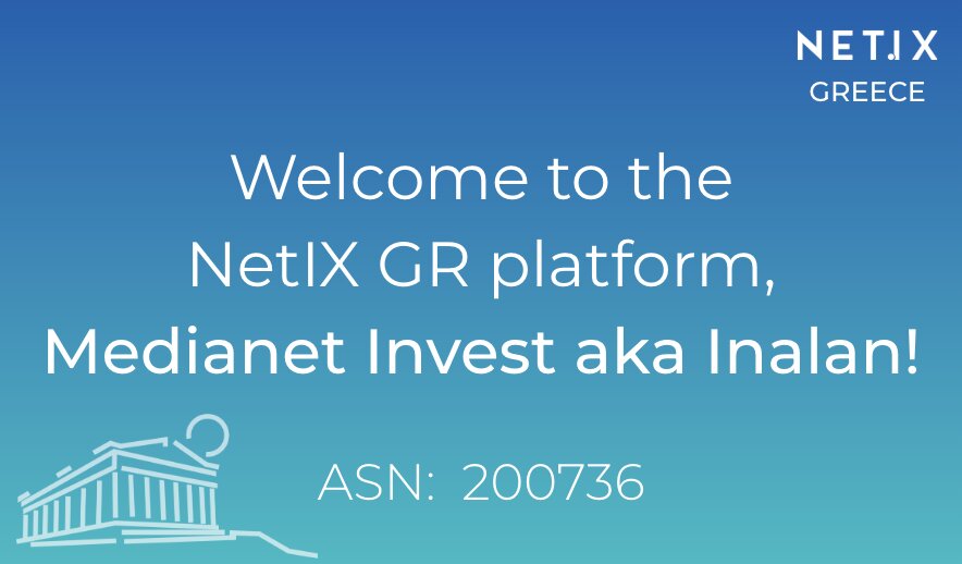 Welcome to the NetIX GR platform, Medianet Invest aka Inalan!