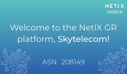 Bem vindo à plataforma NetIX GR, Skytelecom!