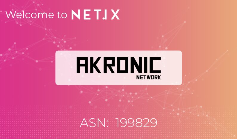 Welcome to the NetIX platform, Akronic Network!