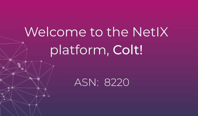 Bem-vindo ao NetIX, Colt!