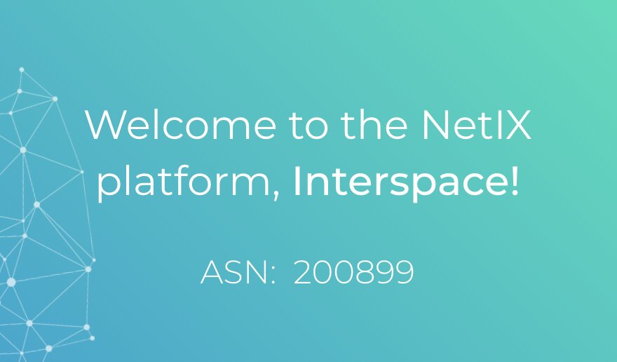 Bem vindo à plataforma NetIX, Interspace!