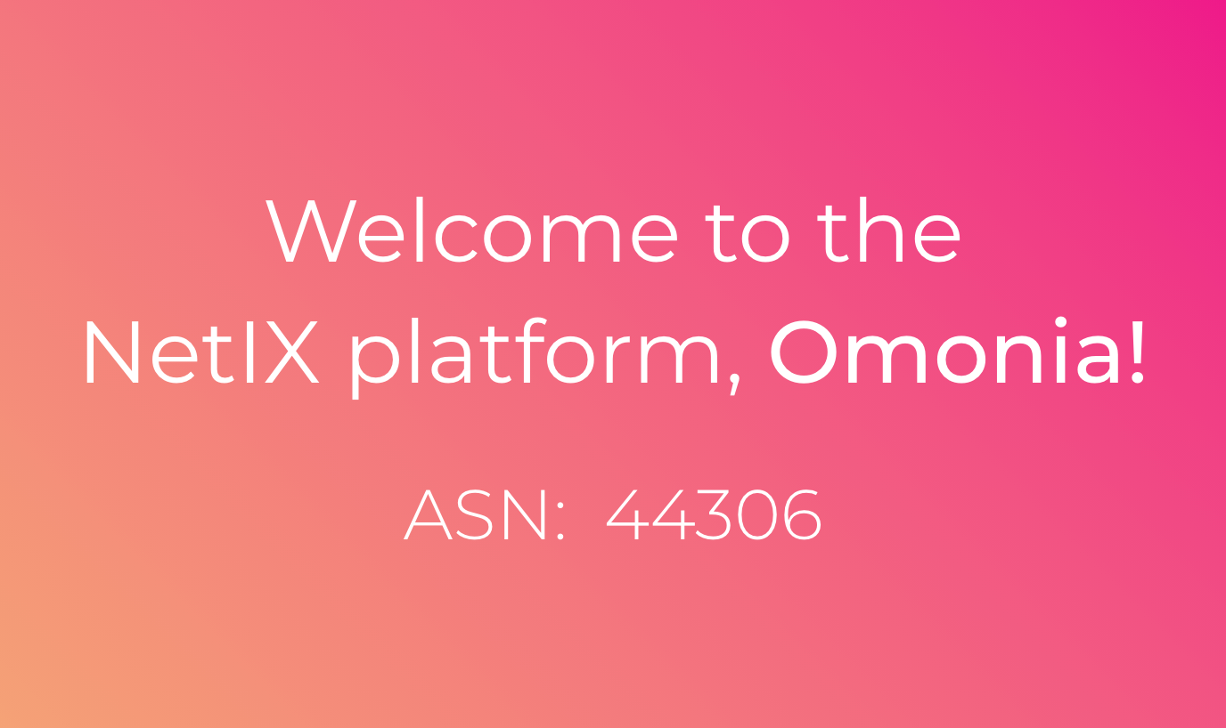 Welcome to the platform, Omonia!