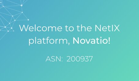 Welcome to the NetIX platform, Novatio!