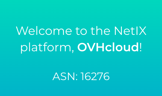 Welcome to the NetIX platform, OVHcloud!