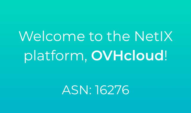 Welcome to the NetIX platform, OVHcloud!