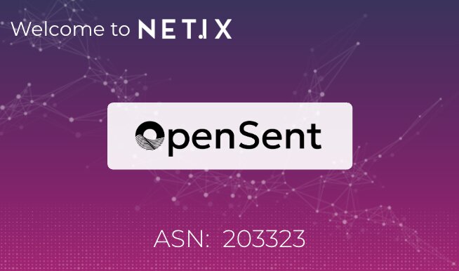 Bem vindo à plataforma NetIX, OpenSent!