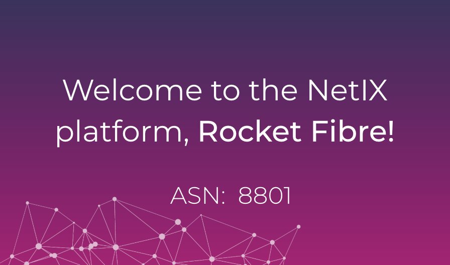 Bem vindo à plataforma NetIX, Rocket Fibre!