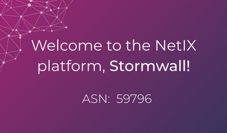 Welcome to the NetIX platform, Stormwall!