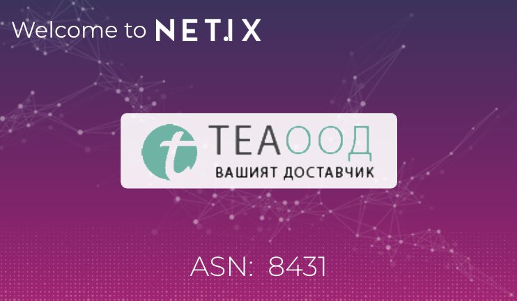 Welcome to the NetIX platform, TEA!
