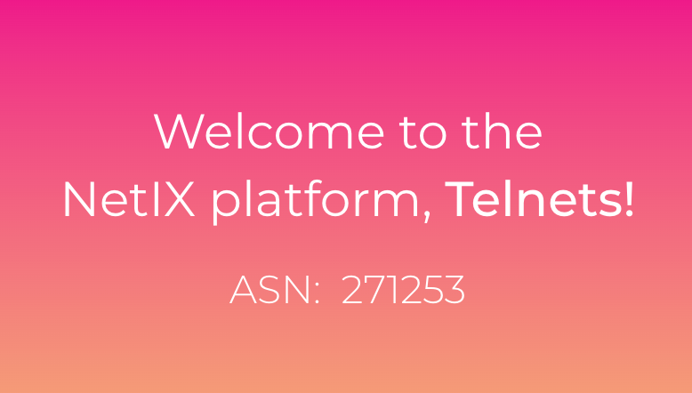 Welcome to the NetIX platform, Telnets!