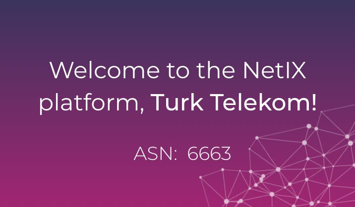 Bem vindo à plataforma NetIX, Turk Telekom!