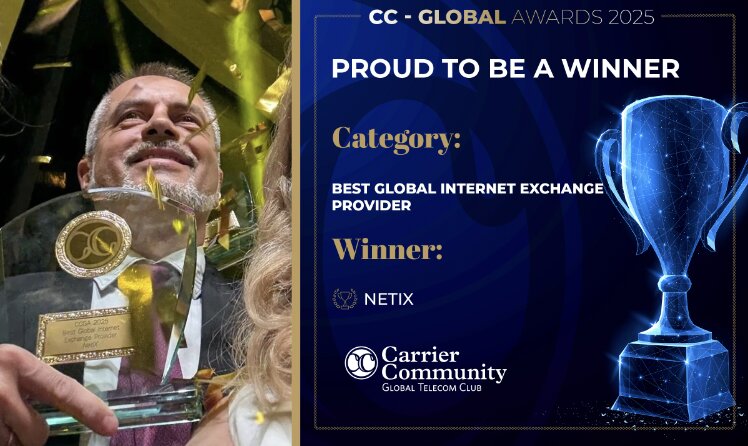 NetIX е „Най-добрата глобална платформа за обмен на данни“ за 2025 г.