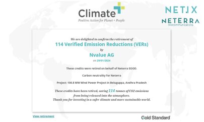 Neterra Attains Carbon Neutral Company Certification