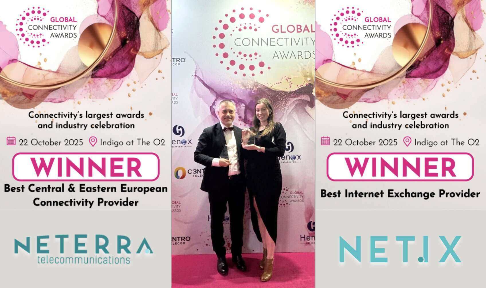 Neterra and NetIX Triumph at the Capacity Global Connectivity Awards 2025 