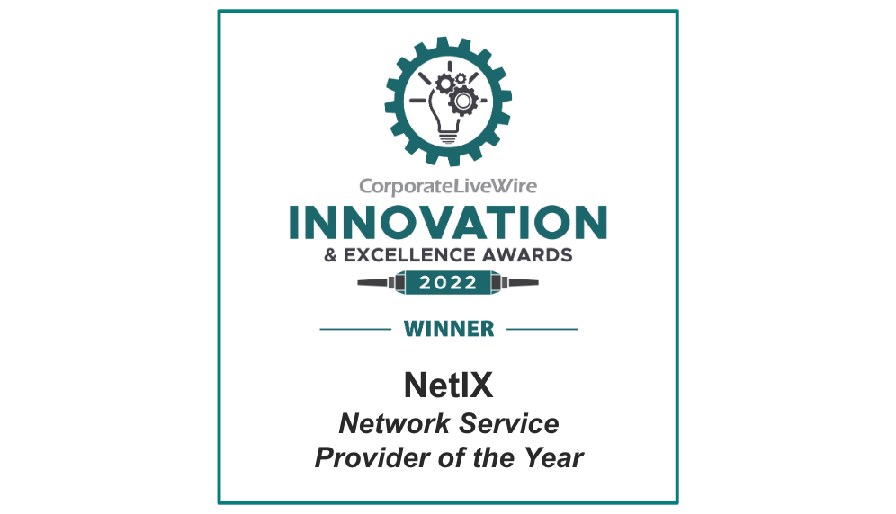 NetIX wins "Network Service Provider of the Year" at the Corporate Vision Magazine Awards